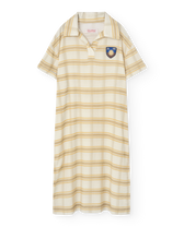 Beige Shield Giraffe Maxi Dress PRODUCT FRONT