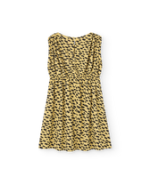 Yellow Animal Marten Midi Dress PRODUCT BACK