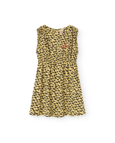 Yellow Animal Marten Midi Dress PRODUCT FRONT