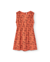 Salmon Drawings Marten Midi Dress PRODUCT FRONT