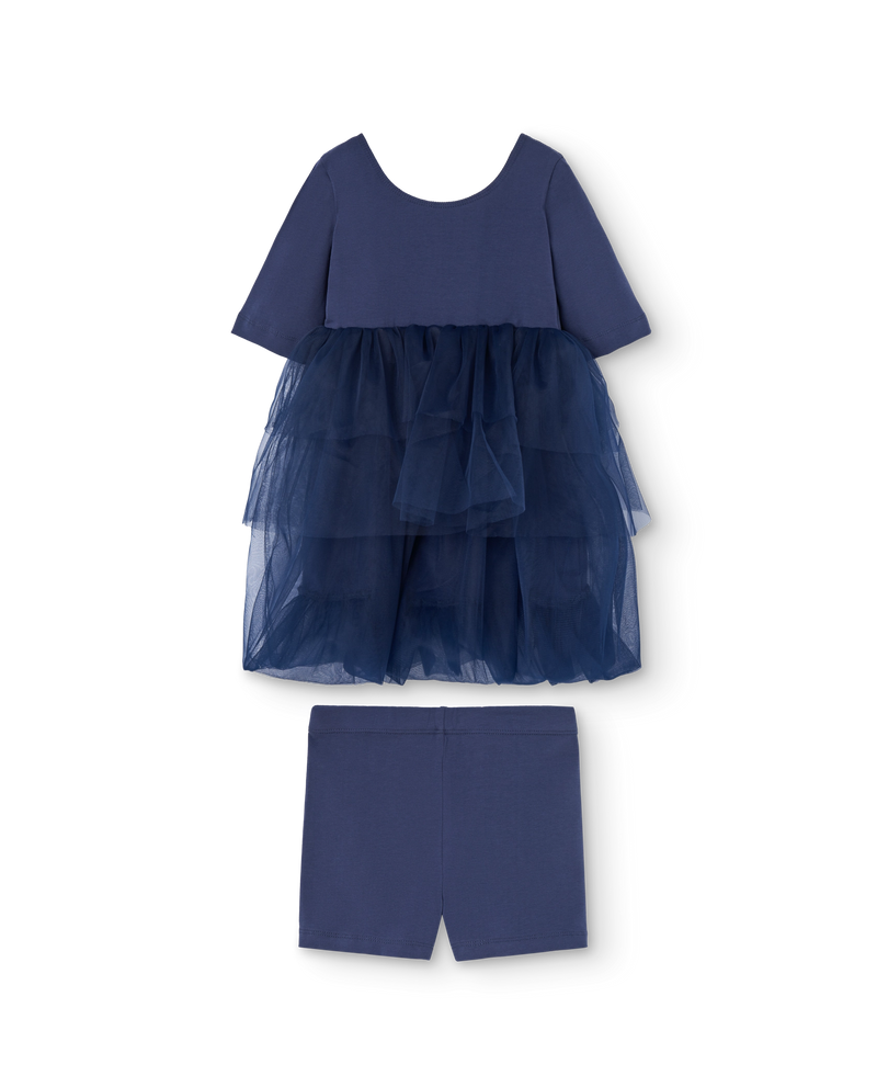 Robe Peacock Fancy bleu foncé