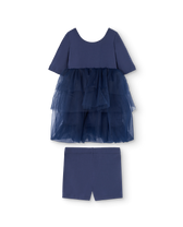 Deep Blue Peacock Fancy Dress PRODUCT SIDE