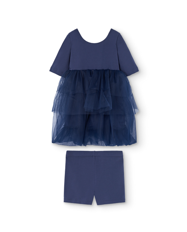 Deep Blue Peacock Fancy Dress PRODUCT SIDE