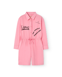 Pink Love Squirrel Short Jumpsuit COVER