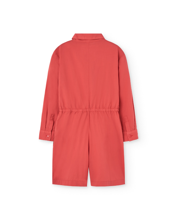 Red Love Squirrel Short Jumpsuit PRODUCT BACK