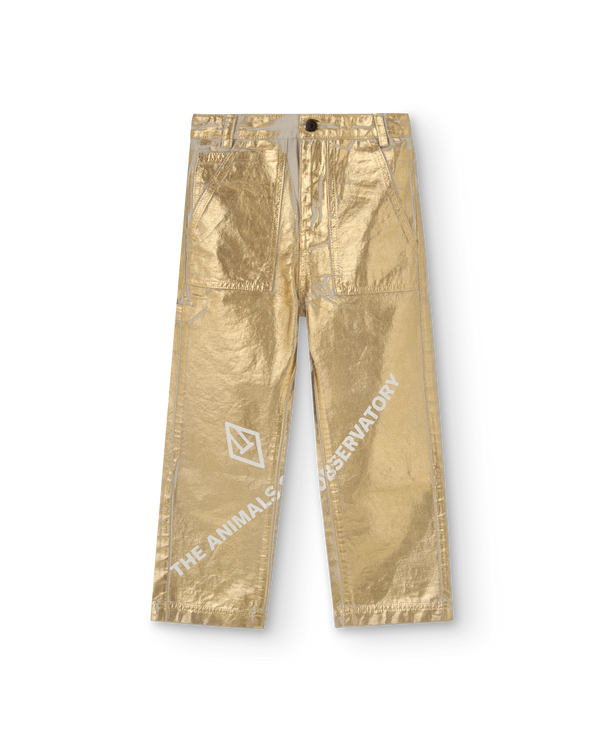 Gold Shiny Condor Pants PRODUCT FRONT