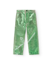 Green Shiny Condor Pants PRODUCT FRONT