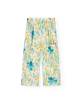 White Floral Antelope Pants