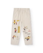 Raw White Comic Elephant Pants PRODUCT FRONT