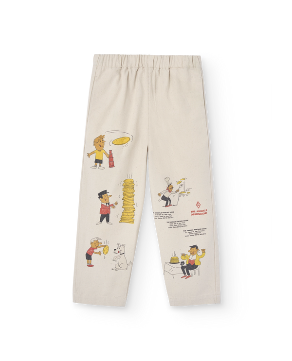 Raw White Comic Elephant Pants PRODUCT FRONT