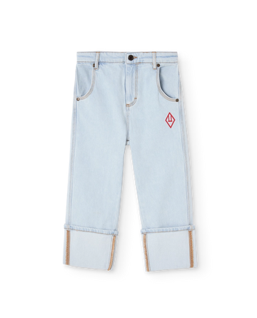 Soft Blue Stamp Jeans