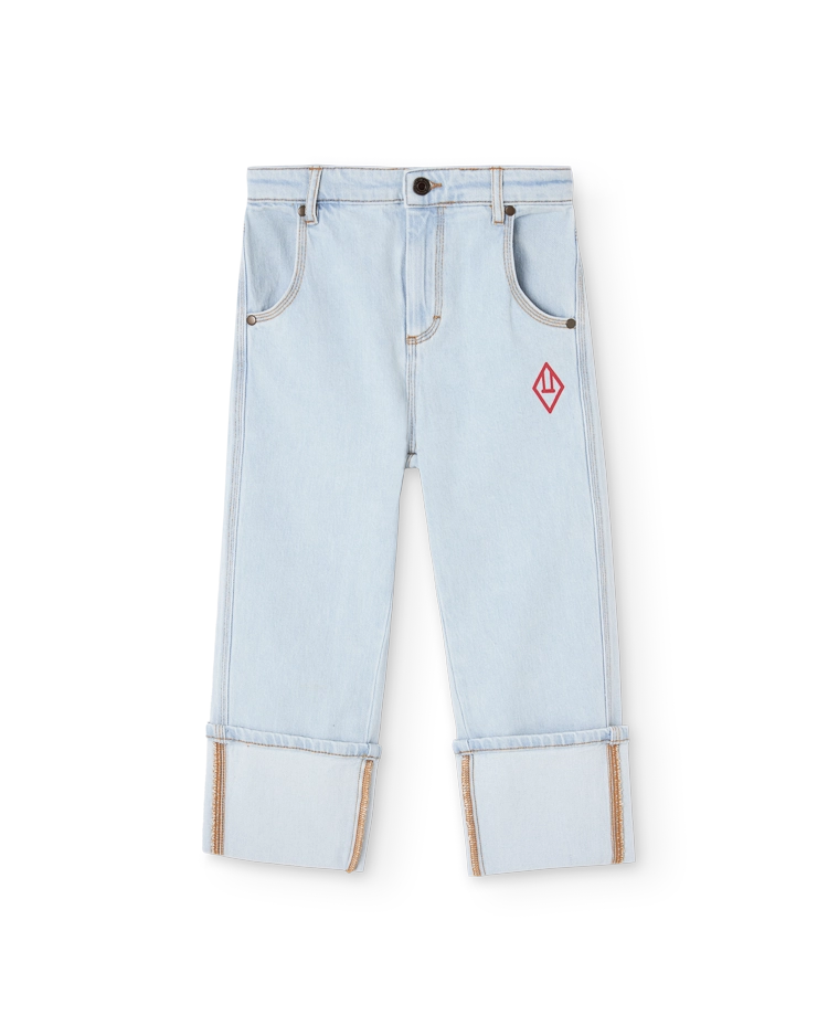 Soft Blue Stamp Jeans