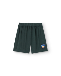 Deep Green Shield Bee Bermuda Shorts COVER