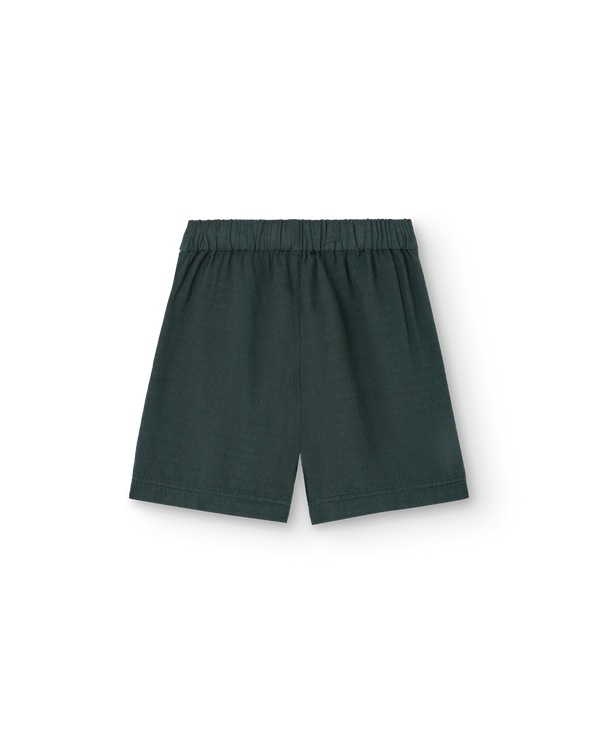 Deep Green Shield Bee Bermuda Shorts PRODUCT BACK