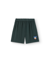 Deep Green Shield Bee Bermuda Shorts PRODUCT FRONT
