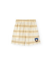Beige Shield Bee Bermuda Shorts PRODUCT FRONT