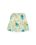 White Floral Slug Skirt