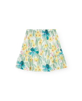 White Floral Slug Skirt PRODUCT BACK