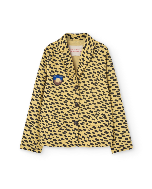 Yellow Animal Cheetah Blazer PRODUCT FRONT