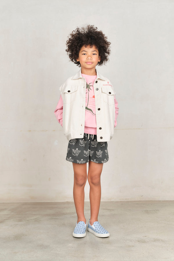 Raw White Hog Vest MODEL FRONT