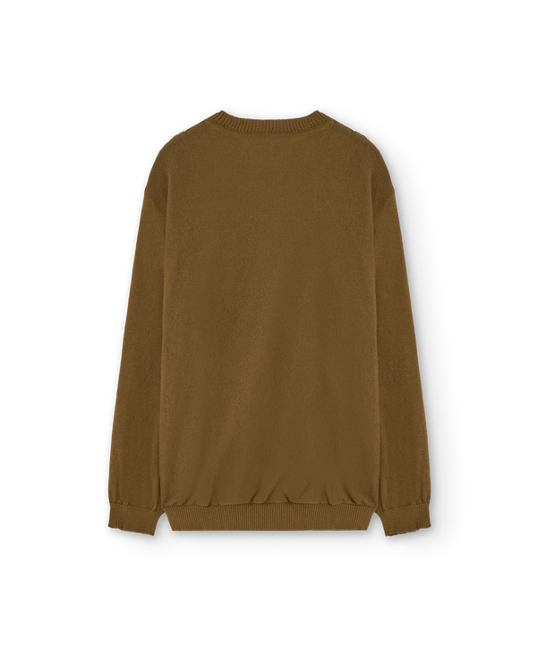 Military Green Bull Sweater PRODUCT BACK