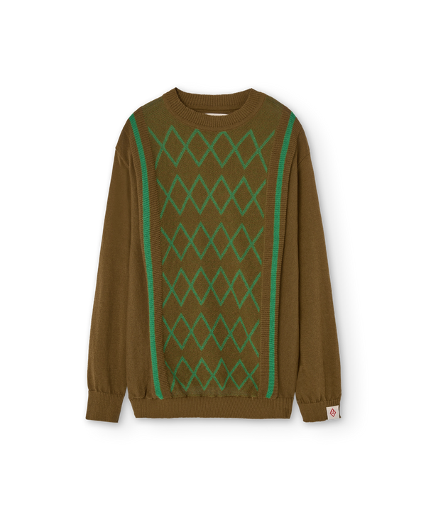 Military Green Bull Sweater PRODUCT FRONT