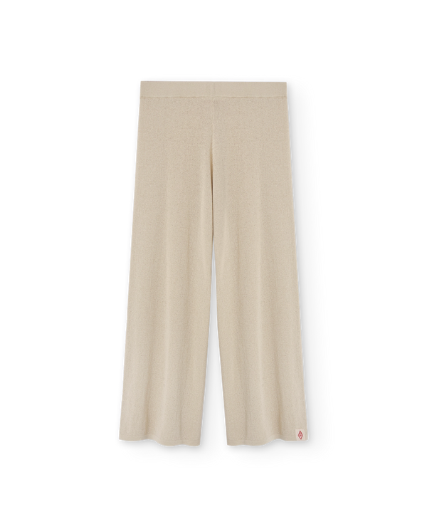 Raw White Crow Knit Pants PRODUCT FRONT