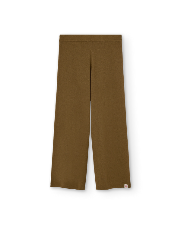 Military Green Crow Knit Pants PRODUCT FRONT