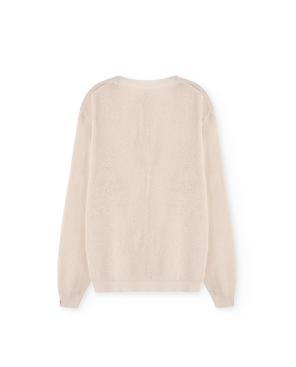 Raw White Racoon Cardigan PRODUCT BACK
