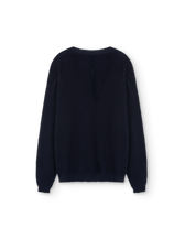 Navy Racoon Cardigan PRODUCT BACK