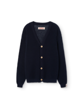 Navy Racoon Cardigan PRODUCT FRONT