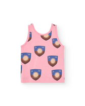 Pink Shield Macaque Tank Top PRODUCT BACK