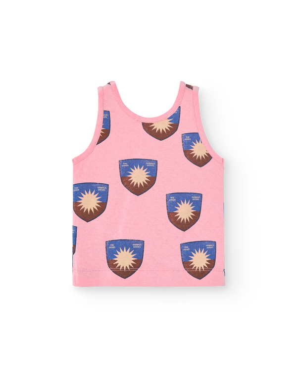 Pink Shield Macaque Tank Top PRODUCT BACK