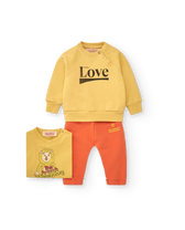 Yellow Love Jackal Sweatshirt MODEL SIDE