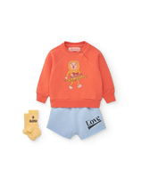 Salmon Lion Jackal Sweatshirt MODEL SIDE