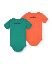 Green and Salmon Chimpanzee Body Pack MODEL FRONT