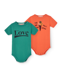 Green and Salmon Chimpanzee Body Pack PRODUCT SIDE