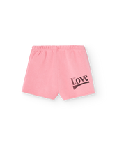 Pink Love Turtledove short Sweatpants PRODUCT FRONT