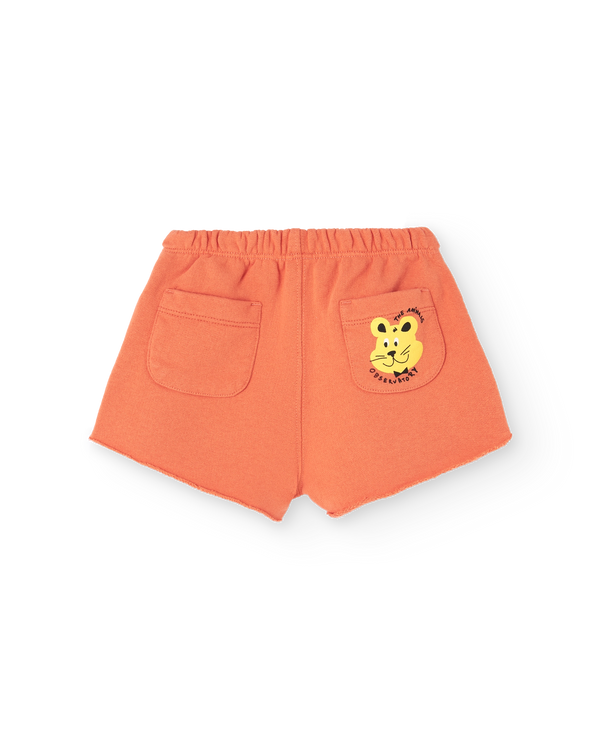 Salmon Fluffy Turtledove Shorts PRODUCT BACK