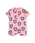 Pink Shield Goose Short Jumpsuit