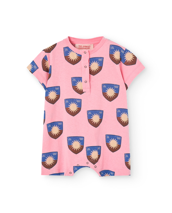 Pink Shield Goose Short Jumpsuit PRODUCT FRONT