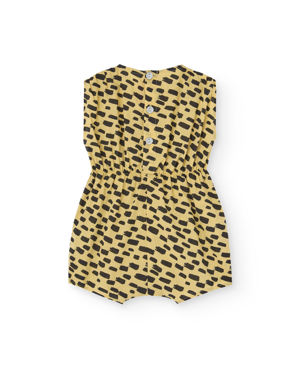 Yellow Animal Boar Short Jumpsuit PRODUCT BACK