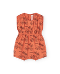 Salmon Drawings Boar Short Jumpsuit