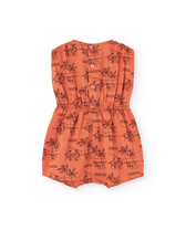 Salmon Drawings Boar Short Jumpsuit PRODUCT BACK