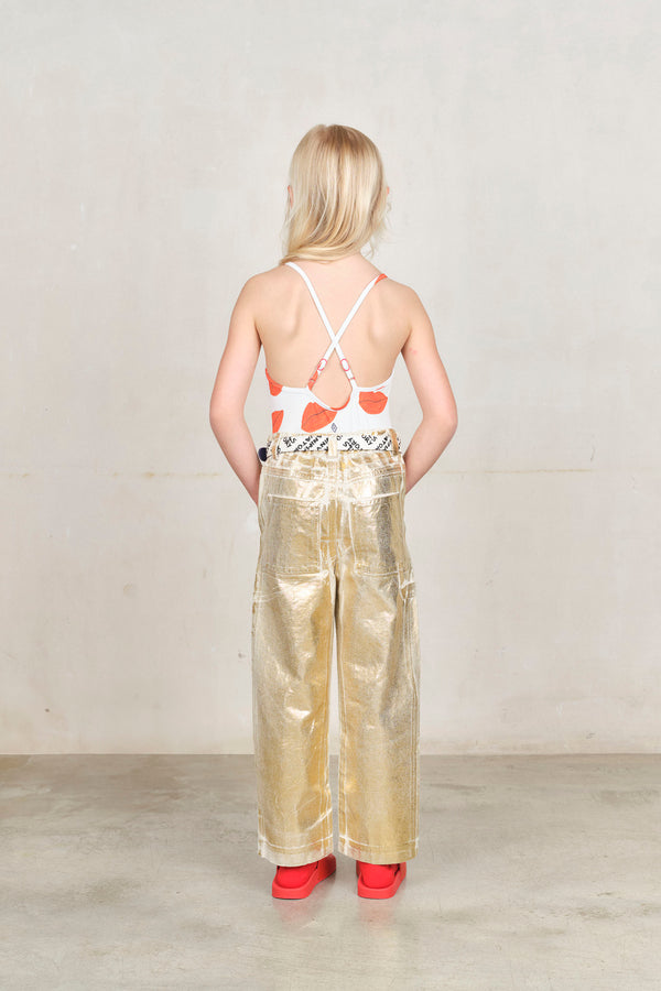 Raw White Belt MODEL BACK
