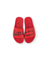Red Love Flip-Flops MODEL FRONT