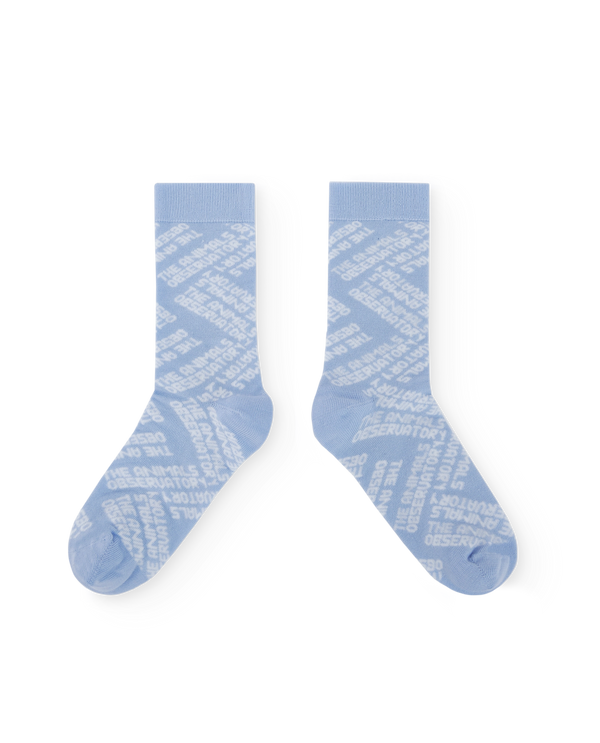 Soft Blue Worm Socks PRODUCT FRONT