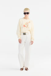White Ragdoll Sweatshirt MODEL FRONT