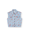 Soft Blue Kissing Rhea Vest