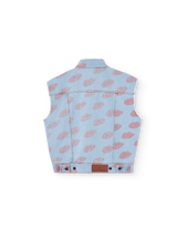 Soft Blue Kissing Rhea Vest PRODUCT BACK